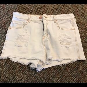 Bullhead Pacsun Denim White Shorts